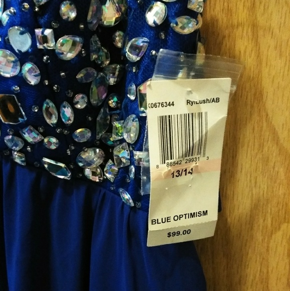 B Darlin' Embellished "Optimism" Strapless Dress - Picture 3 of 8